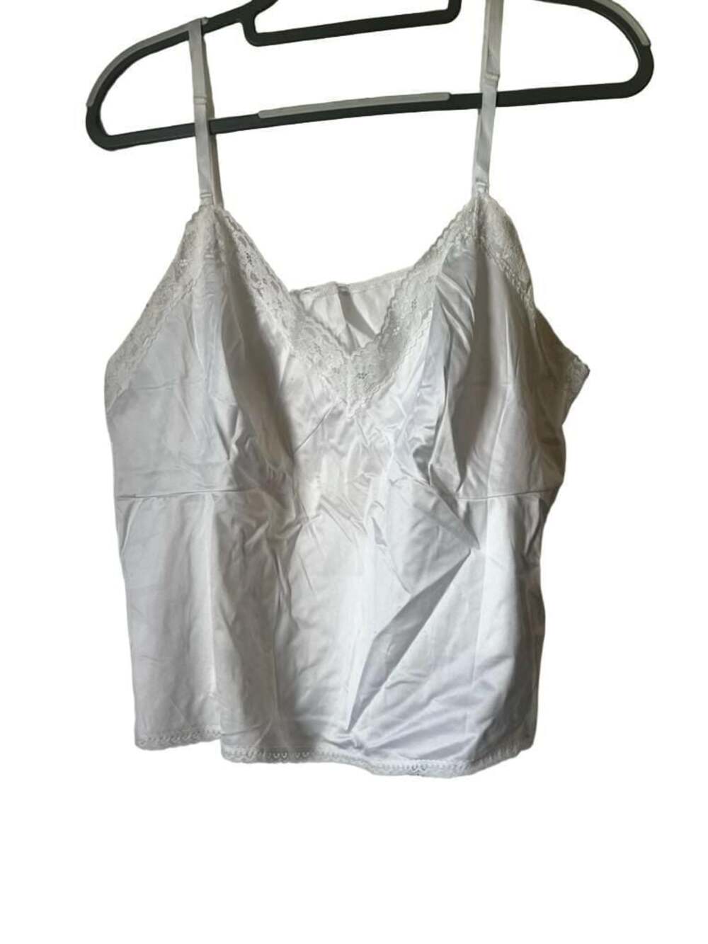 Vanity Fair Vintage White Lace Cami Tank Top